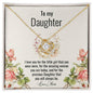 To My Daughter | I Love You - Love Knot Necklace