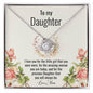 To My Daughter | I Love You - Love Knot Necklace