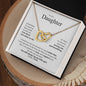 To My Daughter | You Will Always Be My Little Girl - Interlocking Hearts necklace
