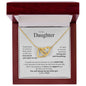 To My Daughter | You Will Always Be My Little Girl - Interlocking Hearts necklace
